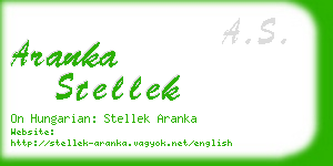 aranka stellek business card